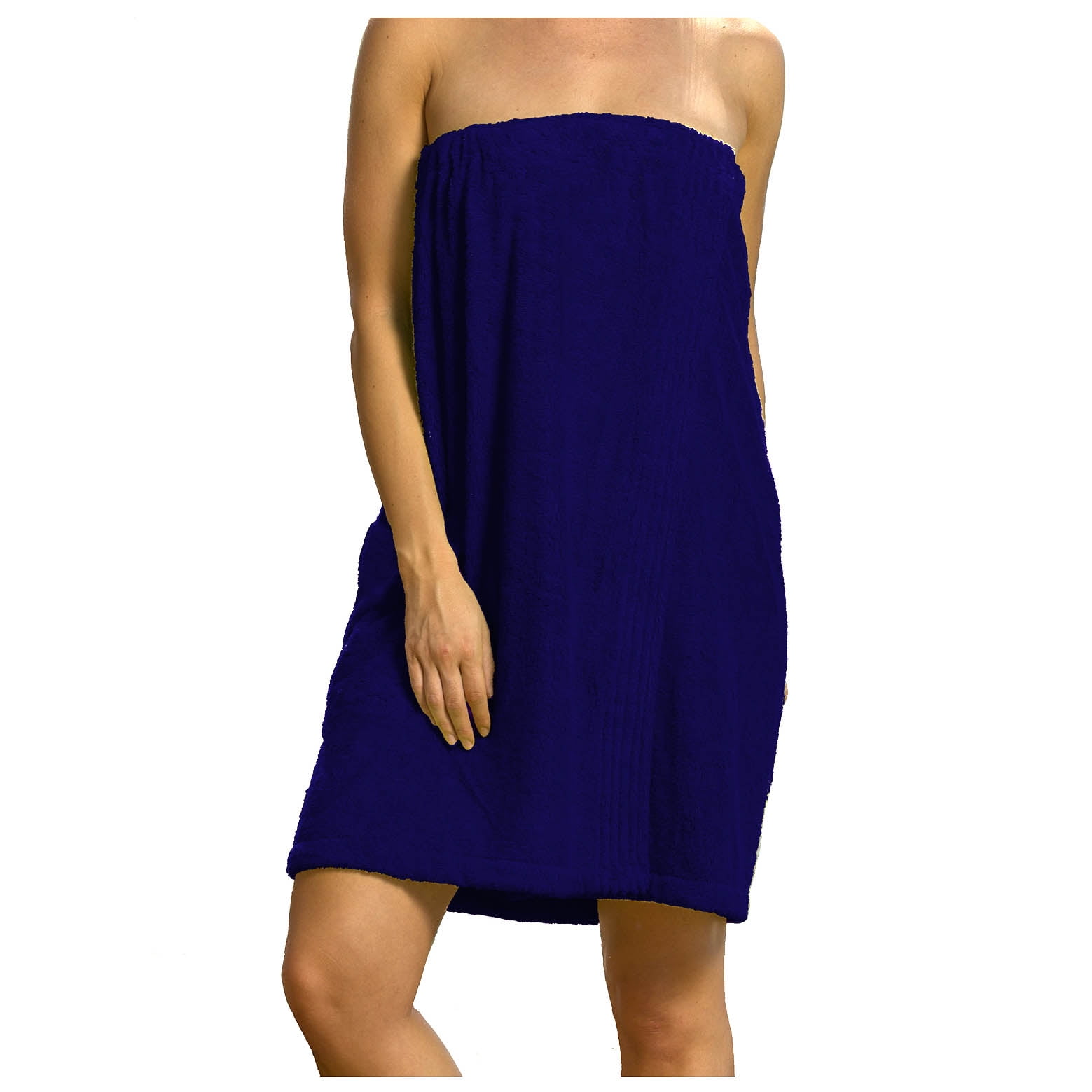 Spa Shower Wrap Terry Cotton spa Cover Up, Navy Color, One Size