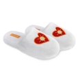 Spa Sister Chenille Embroidered Slippers, Heart
