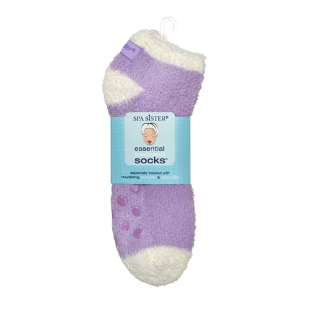 Spa Sister Essential Moisture Treatment Socks, Purple