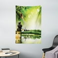 thumbnail image 1 of Spa Tapestry, Meditation and Zen Picture of Bamboo Stalks Candle and Basalt Stones Theraphy Relaxing, Wall Hanging for Bedroom Living Room Dorm Decor, 40W X 60L Inches, Multicolor, by Ambesonne, 1 of 5