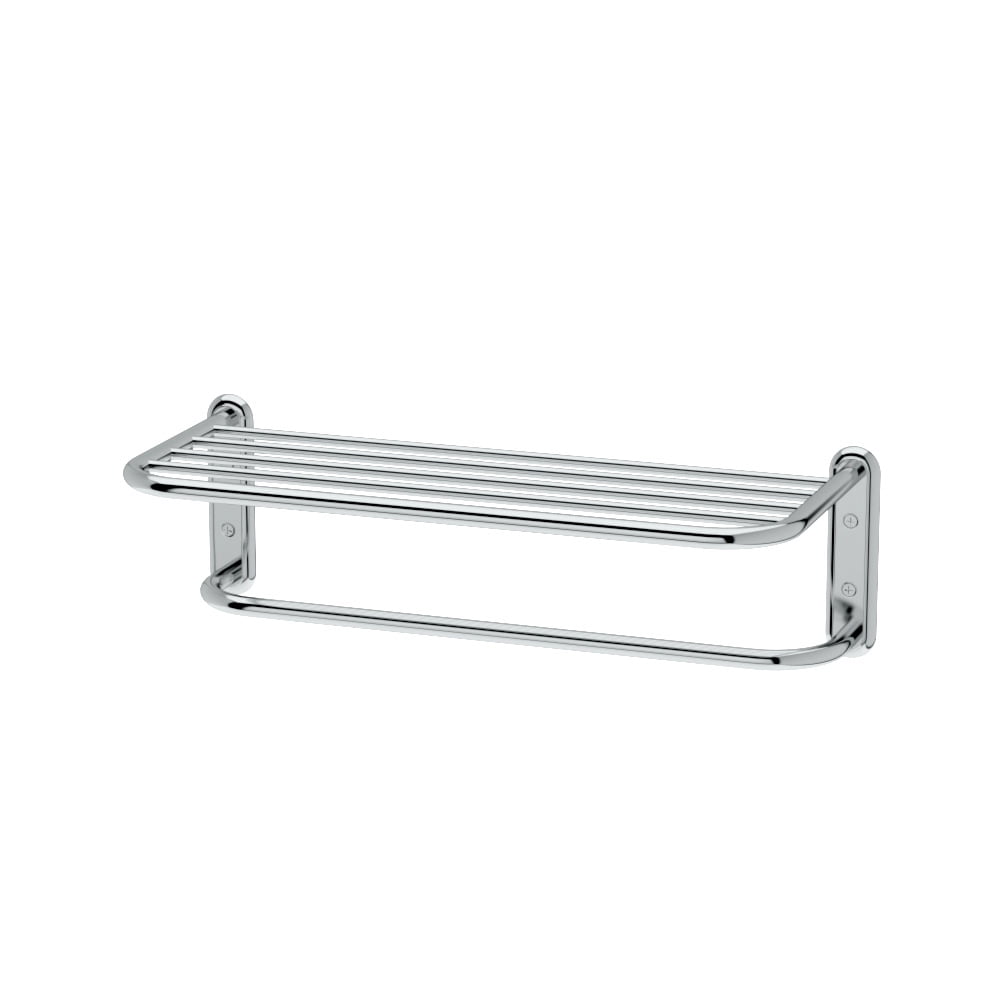 Polished Chrome Wall Mounted Solid Brass Towel Rack
