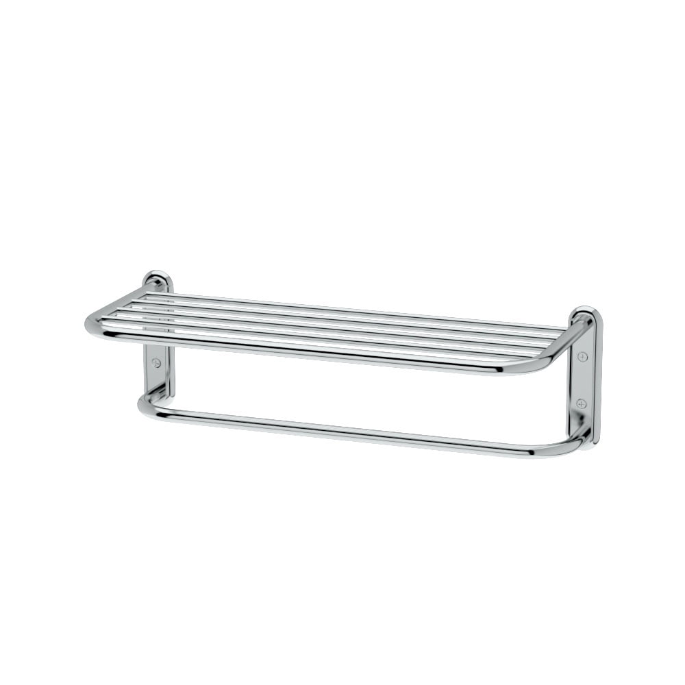 Polished Chrome Wall Mounted Solid Brass Towel Rack