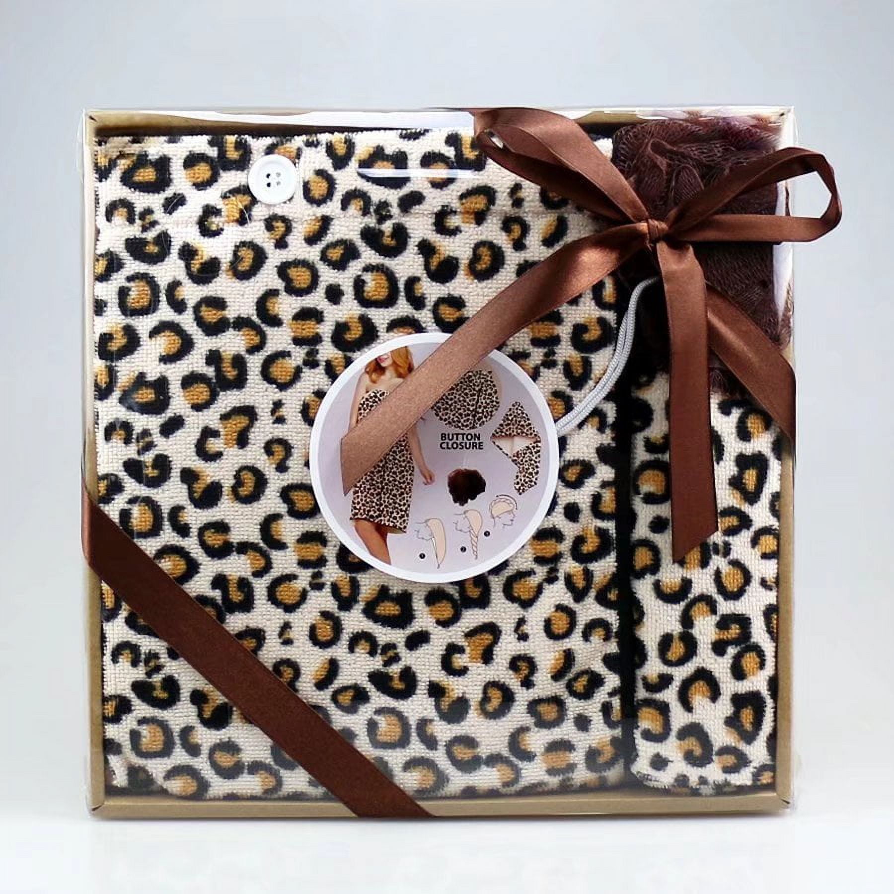 Spa Towel Set Leopard Print 3pc Walmart