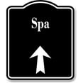 thumbnail image 1 of Spa Up Arrow BLACK Aluminum Composite Sign, 20"x24", 1 of 5
