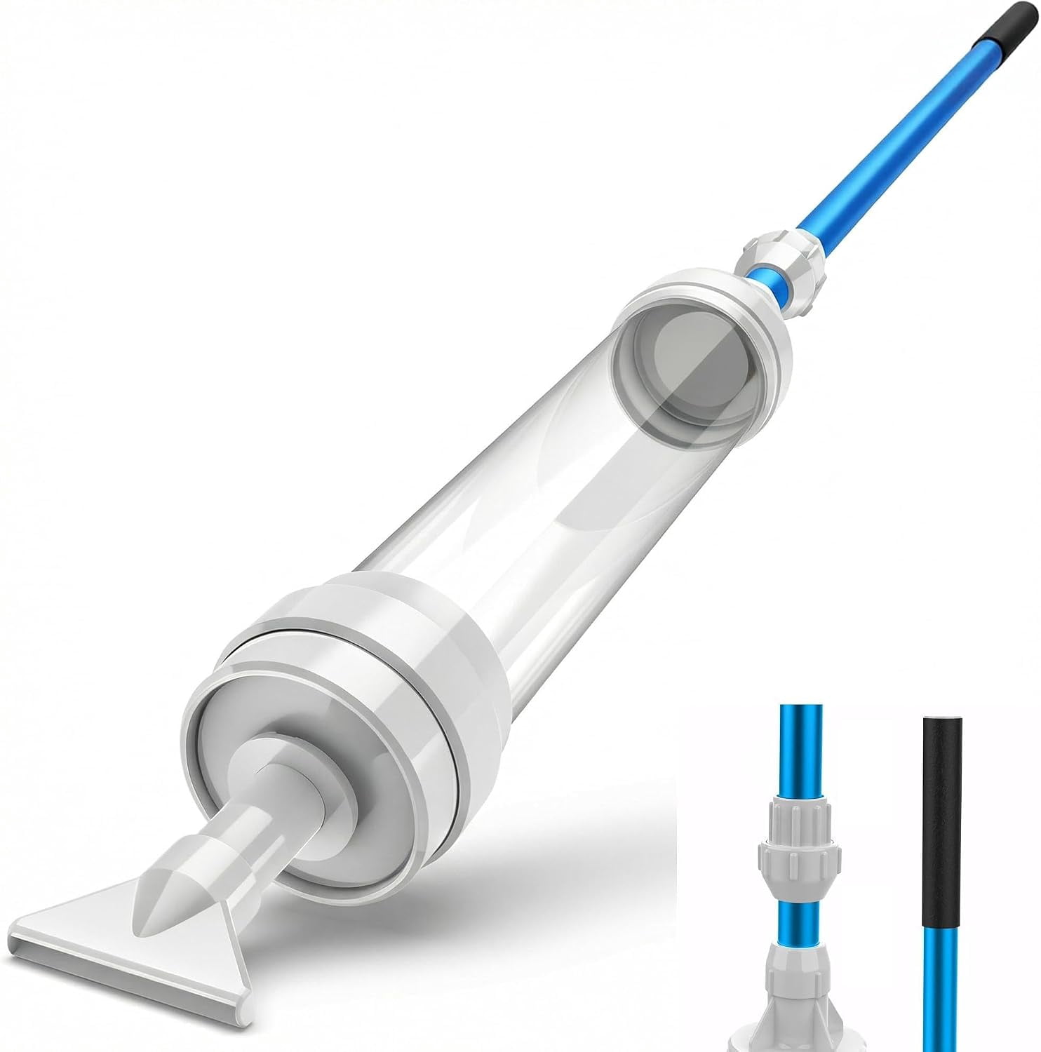 Spa Vacum Powered y Water Pressure, No Electriity Neded for Hot Tub Cordless & Nolse Freefor spot Cleaning; with Telescopk Poleto Pik Up Leave, Sand & Debrs,Ant Slip Grip