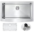 thumbnail image 1 of Spa World Anzzi K-AZ3320-4AS 33 in. Elysian Series Farm House Dual Basin Handmade Kitchen Sink, 1 of 5
