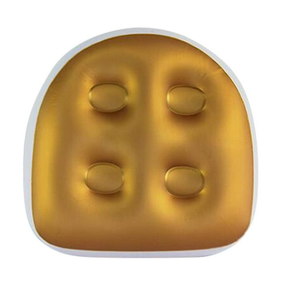 Spa and Hot Tub Booster Seat Pad with Suction Cup Back Support, Soft Inflatable Massage Cushion for Portable Pools Spa, Gold Color