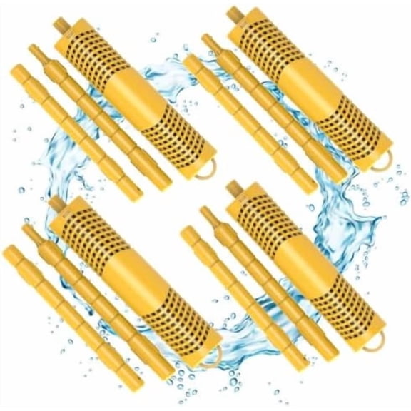Spa in-Filter Mineral Sticks Parts for Hot Tub Filter Cartridge with 4 Months Lifetime Universal for Pool&Hot Tub to Keep Water Clear(Yellow,4PCS)