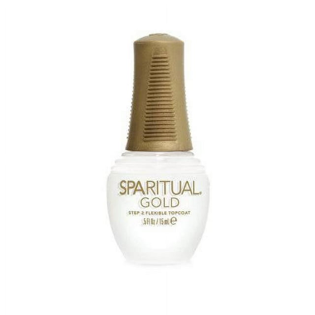 SpaRitual Gold Nail Lacquer Flexible Top Coat 89700 0.5 oz