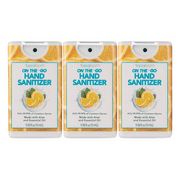 SpaRoom Hydrating Hand Sanitizer Travel Size Spray, 62% Alcohol with Aloe Vera & Essential Oils, Citrus, 0.5 Ounce (Pack of 3)