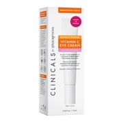 SpaScriptions Clinicals Brightening Vitamin C Eye Cream for Dark Circles and Puffiness, Under Eye Cream with Niacinamide, Dermatologist Tested, 0.5 fl oz