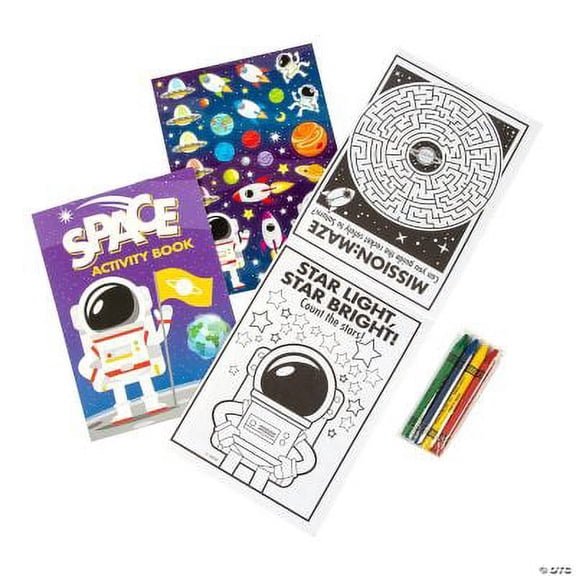 Space Activity Stationery Sets, Birthday, Stationery, 12 Pieces