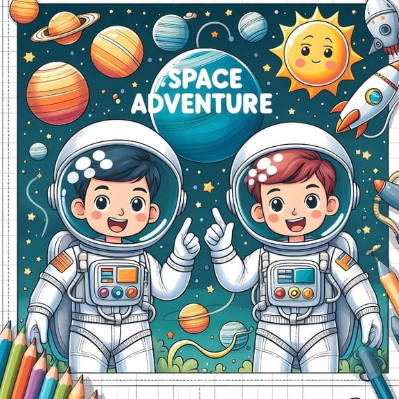 Space Adventure: A Coloring Book for Kids with Planets, Astronauts, Aliens and More!, (Paperback)