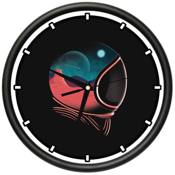 Space Adventure Design Wall Clock | Precision Quartz Movement | Décor For School Class Office Bedroom Decoration