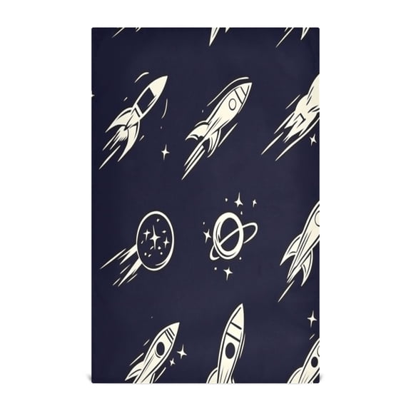 Space Adventure Kitchen Towels Set of 4 Tea Towels for Kitchen Decorative Waffle Dishcloths 28x18in