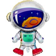 Space Adventures Astronaut Shaped Metallic Balloon, 33.5" x 25.6"