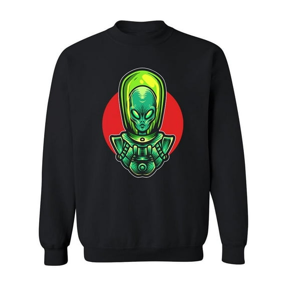 Space Alien Design Sweatshirt Men -Image by Shutterstock, Male Medium