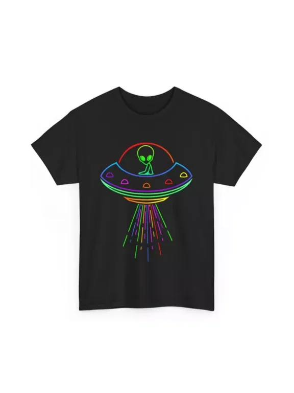 Space Alien Ufo Neon Lights Rave Alien Lovers T-Shirt Mm S-5XL Birthday Gifts
