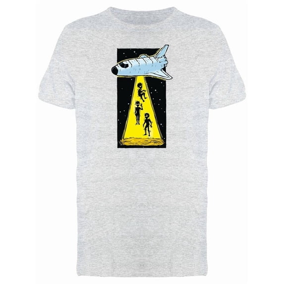 Space Aliens Kidnap Graphic Tee Men's -Image by Shutterstock