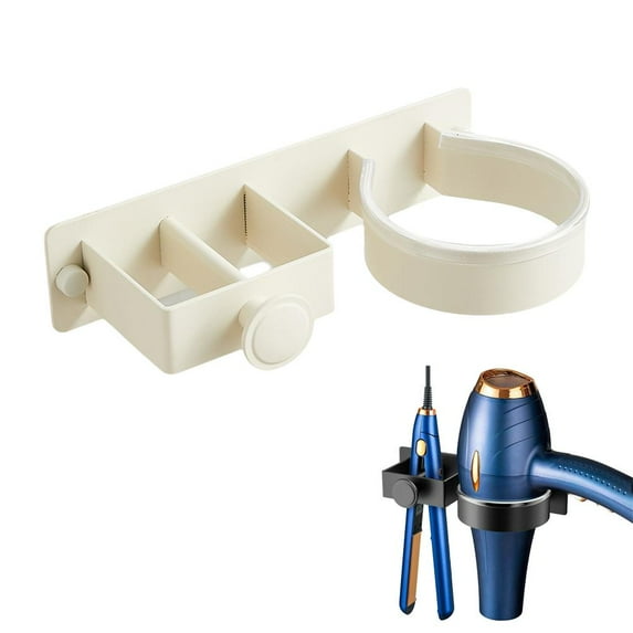 Space Aluminum Hair Dryer Storage Rack for Bathroom, Organizes Hair Styling Tools