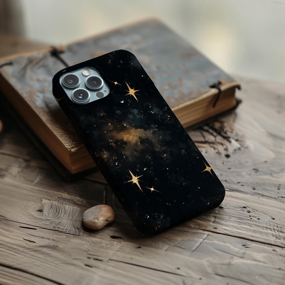 Tough 2 Layer Shockproof Protective Case Compatible with iPhone 17, Space Stars Galaxy Universe Cosmic Design