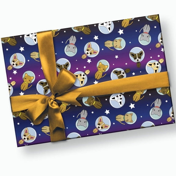 Space Animals Gift Wrap