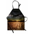 thumbnail image 1 of Space Apron Wheat Field Meadow under Stars Clusters Twilight Harvesting Rural Art Print, Unisex Kitchen Bib Apron with Adjustable Neck for Cooking Baking Gardening, Tan Grey, by Ambesonne, 1 of 3