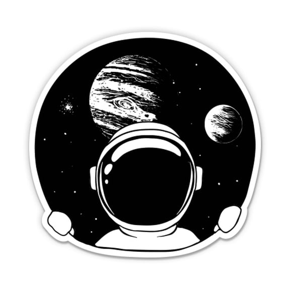 Space Astronaut - 3" Vinyl Sticker - For Car Laptop Water Bottle Phone - Waterproof Decal