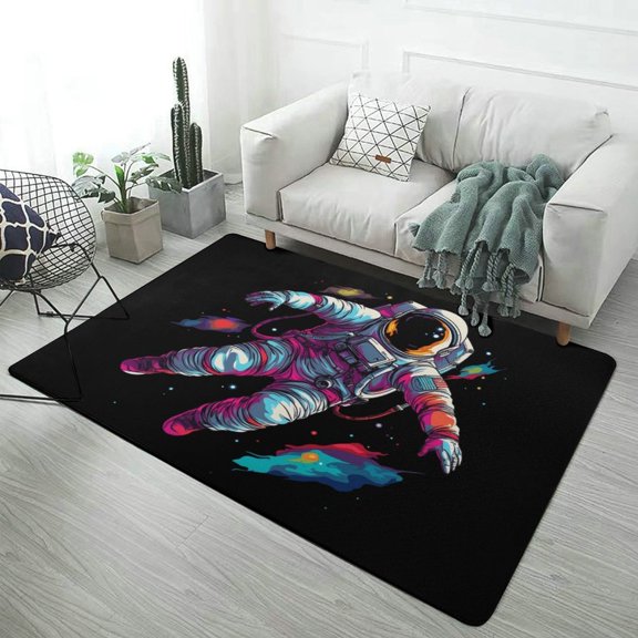 Space Astronaut Cartoon Area Rugs Carpet Suitable for Living Room Kitchen Bedroom Laundry Room Home Decorations