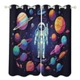 thumbnail image 1 of Space Astronaut Cartoon Luxury Window Curtains Blinds for Living Room Kids Bedroom Bathroom Kicthen Door Home Decor 2 Panels, 1 of 6