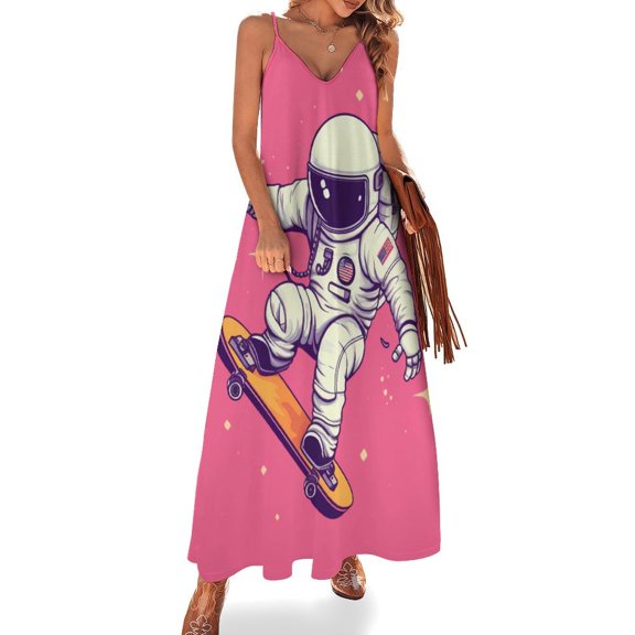 Space Astronaut Fine Art Sleeveless Dress Summer Dress Woman 2025
