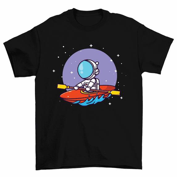 Space Astronaut Kayak Galaxy Paddle T-Shirt Men