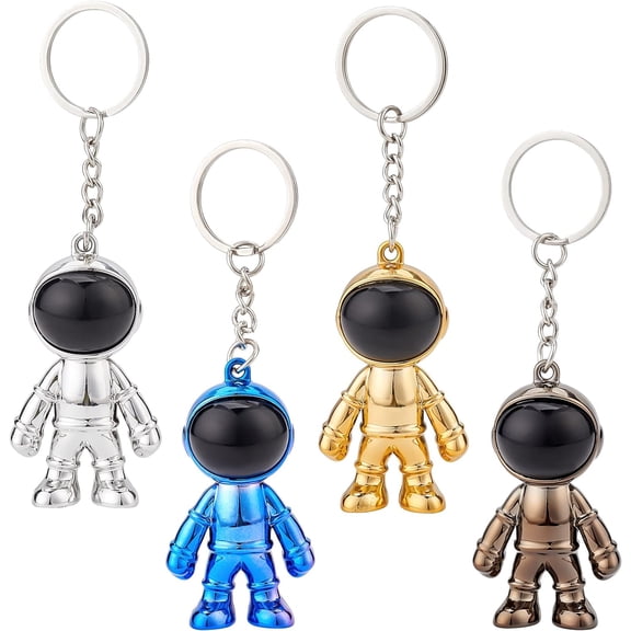 Space Astronaut Keychain 4 Color Creative Astronaut Key Chain Backpack Charms Space Keychain Car Key Chain for Office Keychain Purse Pendant Handbag Backpack Decoration 1box