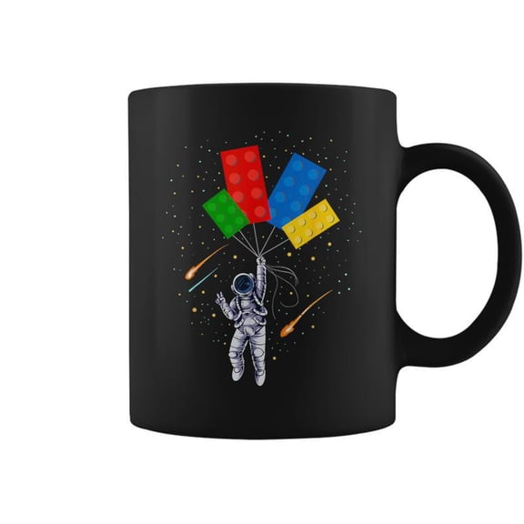 Space Astronaut Master Builder Building Blocks Bricks Coffee Mugs