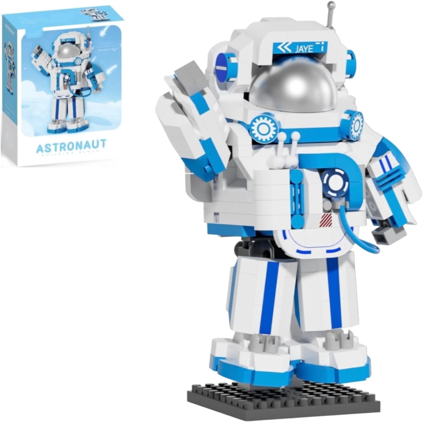 Space Astronaut Mini Building Set, Blue Micro Blocks Small Toys ...