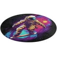 thumbnail image 1 of Space Astronaut Round Rugs -Washable Non-Slip Small Round Area Rug Throw Soft Circle Rugs for Bedroom, Modern Print Indoor Carpet for Entryway Sofa Living Room, 1 of 7