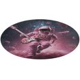 thumbnail image 1 of Space Astronaut Round Small Area Rug, Print Non Slip Washable Floor Mat, Soft Throw Rug for Living Room, Powder Room Entryway, Bathroom, Bedside, 1 of 7