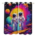 thumbnail image 1 of Space Astronauts Adventure Luxury Window Curtains Blinds for Living Room Kids Bedroom Bathroom Kicthen Door Home Decor 2 Panels, 1 of 6