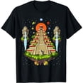 thumbnail image 1 of Space Aztec Pyramid Psychedelic Aztec Mayan Pyramids T-Shirt, 1 of 5