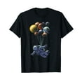 thumbnail image 1 of Space Balloon Travel Planets Galaxy Funny T-Shirt, 1 of 5