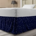 thumbnail image 1 of Space Bed Skirt, Night Sky Stars Romantic Cosmos Themed Image Dotted Background Constellation, Elastic Bedskirt Dust Ruffle Wrap Around for Bedding Decor, 4 Sizes, Purple White, by Ambesonne, 1 of 2