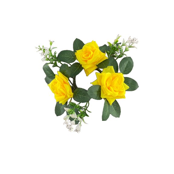 Space Birthday Party Decorations Simulation Rose Candle Wreath Table Candlestick Romantic Ornaments for Party Table Decor