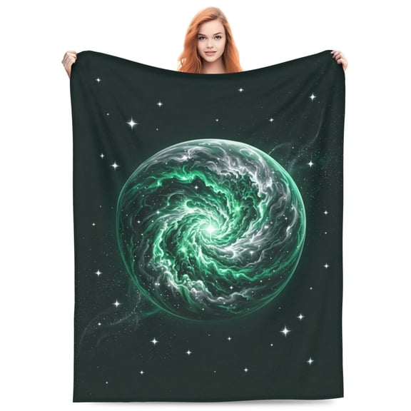 Space Blanket, Galaxy Super Soft Plush Throw Blanket, Warm Fuzzy Flannel for Bed Couch Travel 50x40