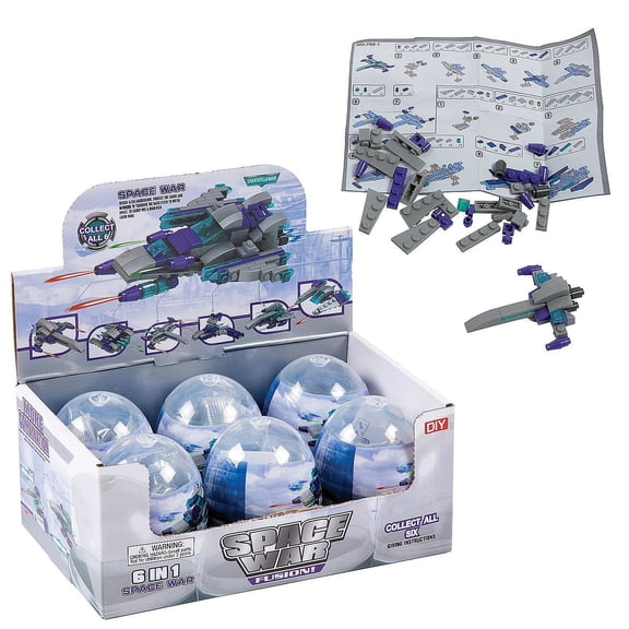 Space Block Building Sets - Toys - 6 Pieces