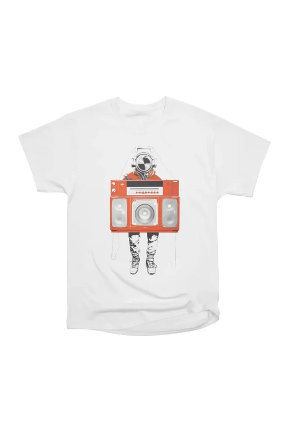 Space Boombox T-Shirt Tee Gift For Him Merch For Her Apparel For Friend