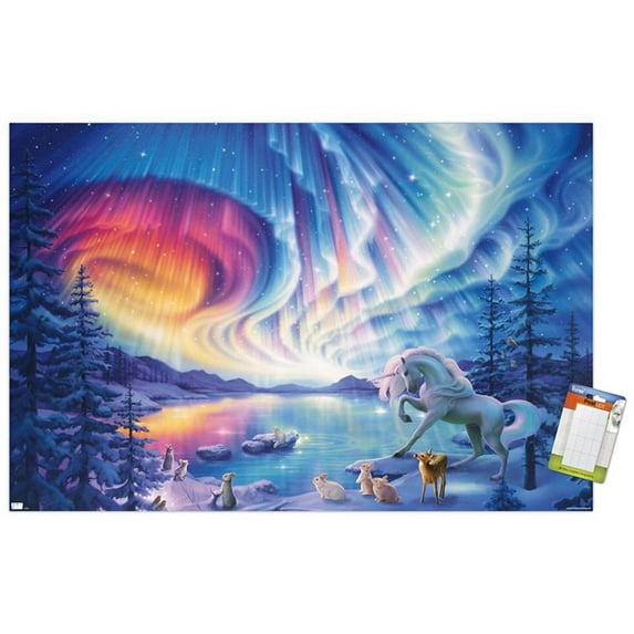 Space - Borealis Wall Poster, 14.725" x 22.375"