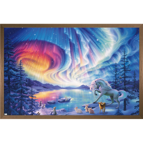 Space - Borealis Wall Poster, 22.375" x 34", Framed