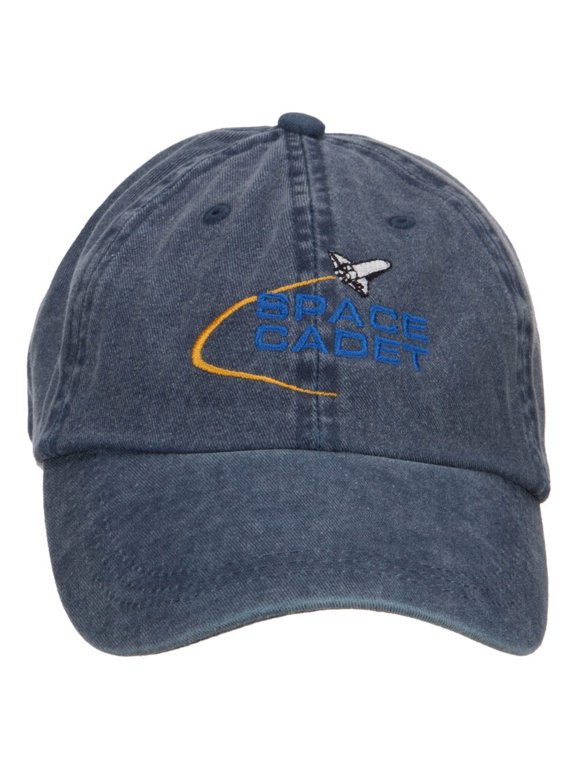 Space Cadet Embroidered Washed Cap - Navy OSFM