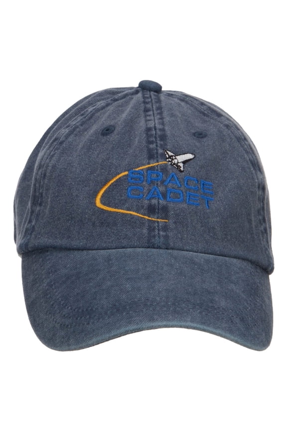 Space Cadet Embroidered Washed Cap - Navy OSFM
