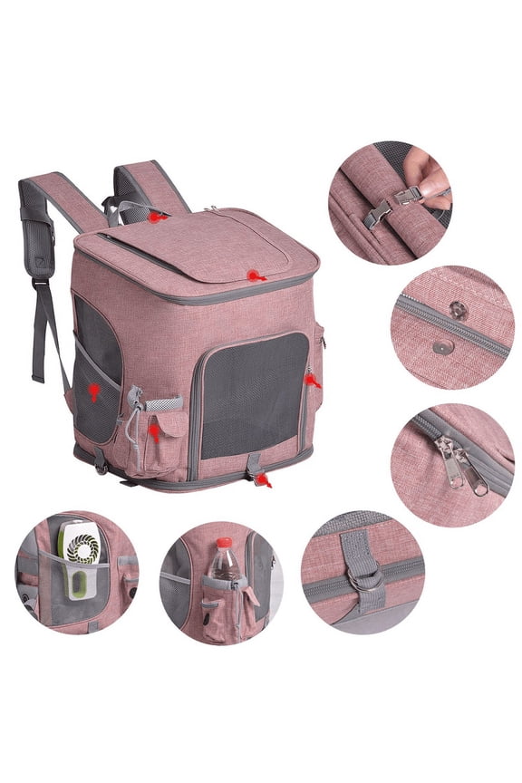 Space Capsule Cat Teddy Dog Pet Backpack Breathable Out Portable School Bag Cat And Dog Bag,Blue
